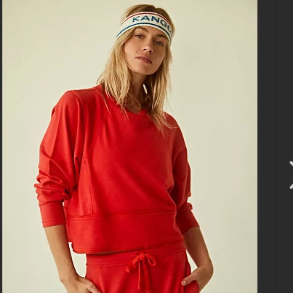 Free People Movement Slouchy Where the Wind Blows Sweatshirt XS Raglan Sleeves
